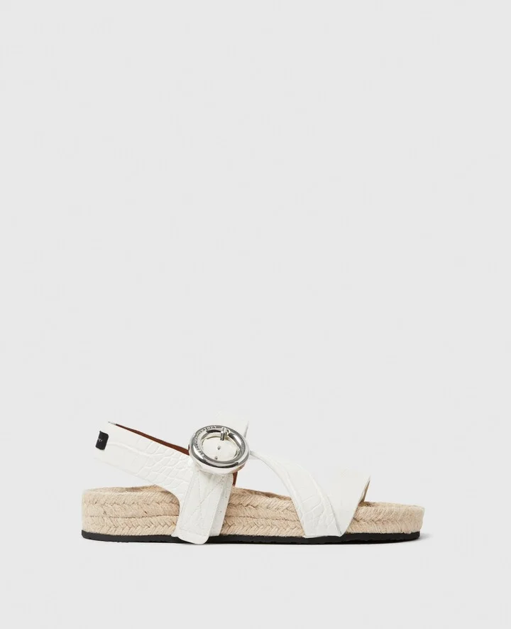 Stella McCartney - Gaia S-Wave Sandals, Woman, Stone, Size: 35