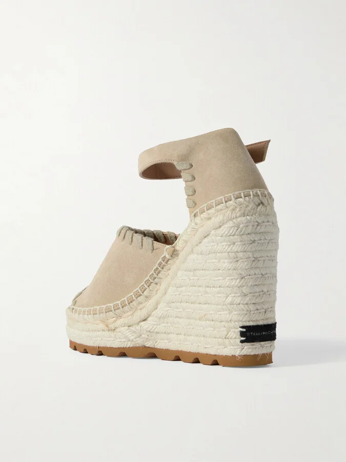 Stella McCartney - Gaia Wedge Espadrilles - Cream - Image 3