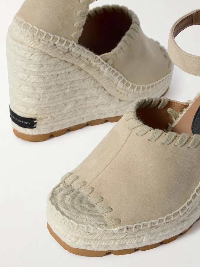 Stella McCartney - Gaia Wedge Espadrilles - Cream - Image 4