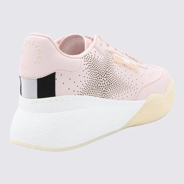 Stella McCartney Light Pink Faux Leather Sneakers - Image 2