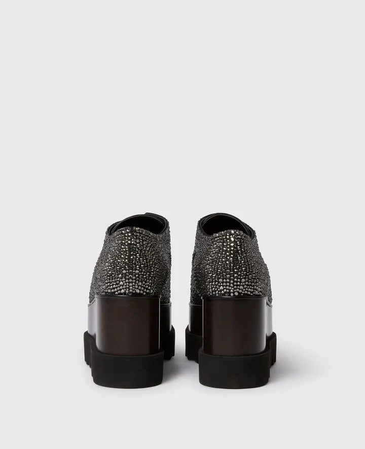 Stella McCartney - Limited Edition Elyse Crystal Platforms, Woman, Crystal black, Size: 36 - Image 4