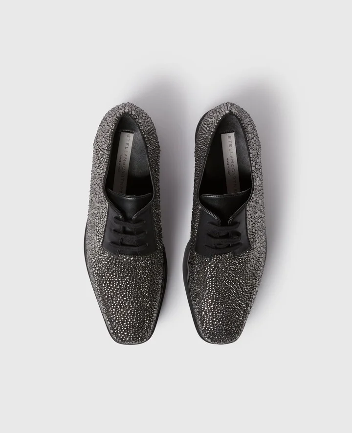 Stella McCartney - Limited Edition Elyse Crystal Platforms, Woman, Crystal black, Size: 36 - Image 5