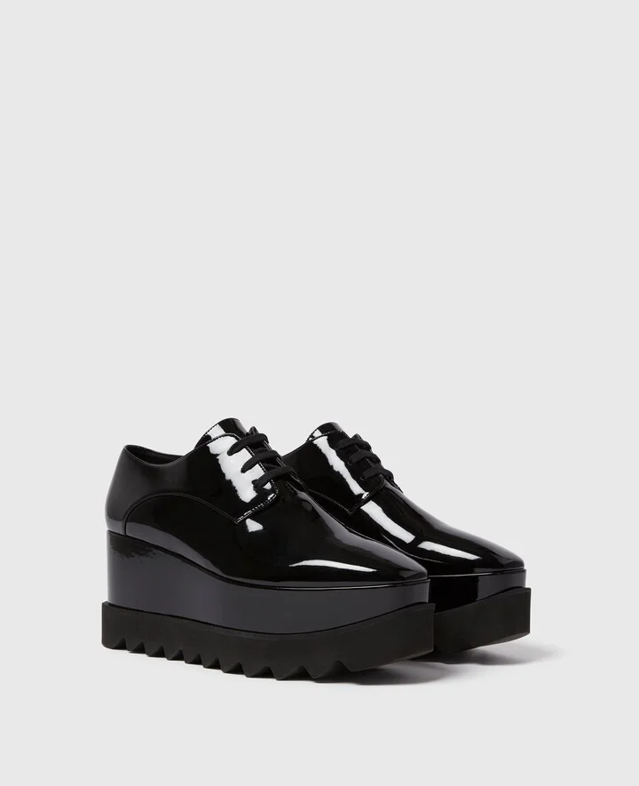 Stella McCartney - Limited Edition Elyse Monochrome Platforms, Woman, Glossy black, Size: 34 - Image 3