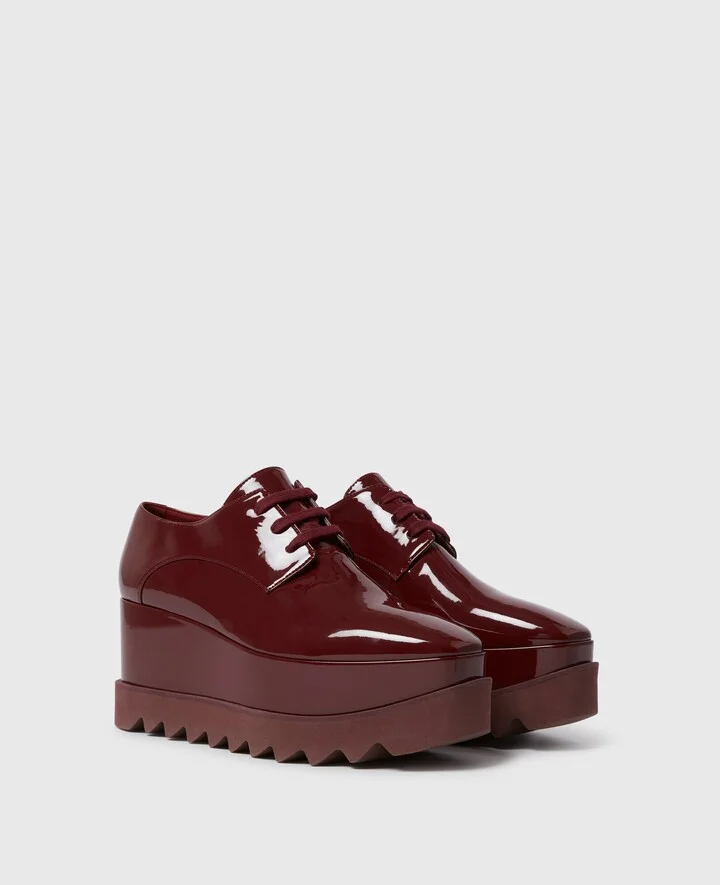Stella McCartney - Limited Edition Elyse Monochrome Platforms, Woman, Glossy burgundy, Size: 34 - Image 3