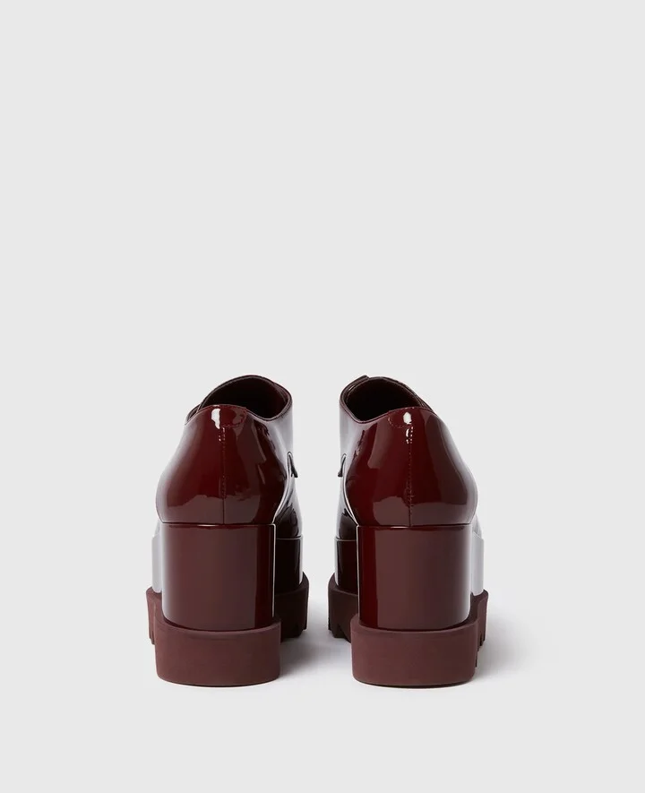 Stella McCartney - Limited Edition Elyse Monochrome Platforms, Woman, Glossy burgundy, Size: 34 - Image 4