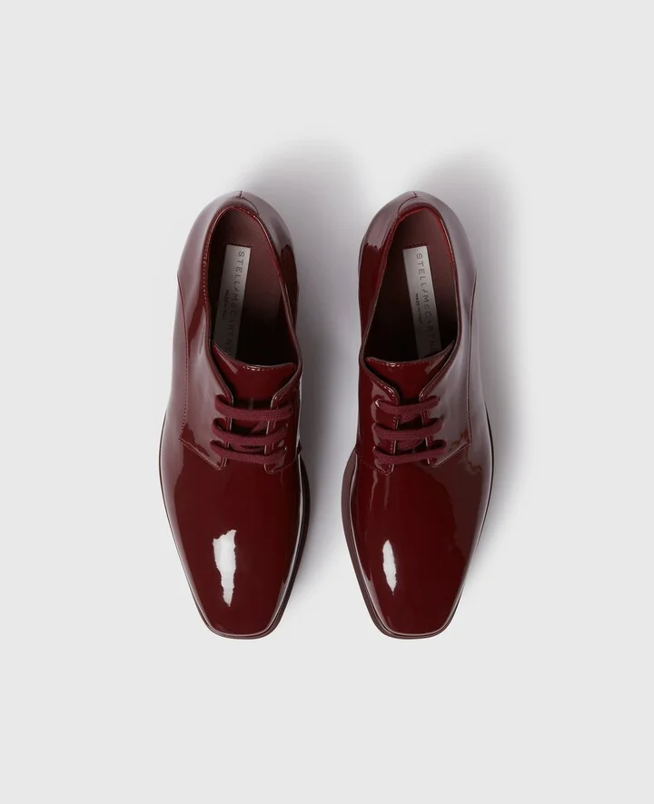 Stella McCartney - Limited Edition Elyse Monochrome Platforms, Woman, Glossy burgundy, Size: 34 - Image 5