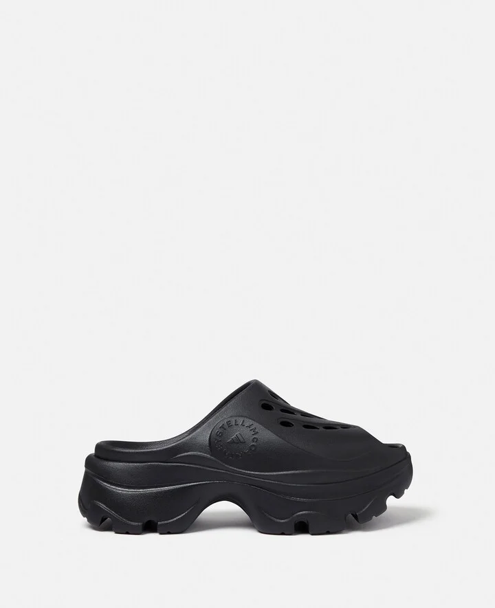 Stella McCartney - Logo Clogs, Woman, Core Black, Size: 7