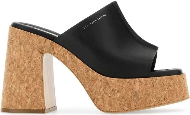 Stella McCartney Logo Printed Platform Sandals