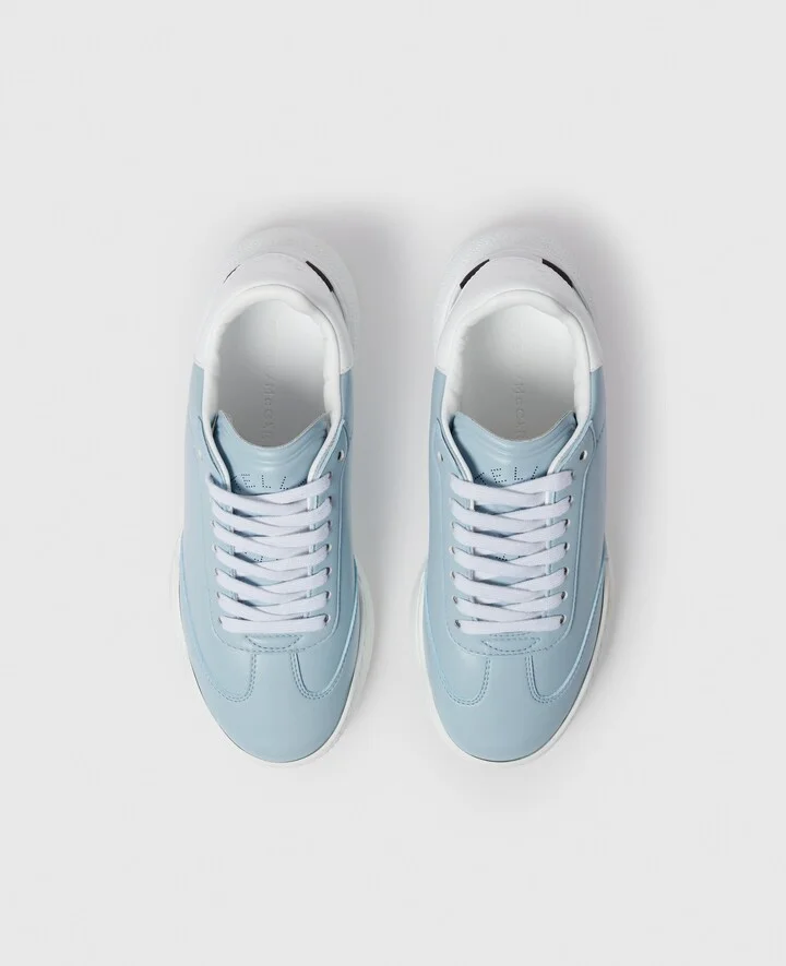 Stella McCartney - Loop Lace-Up Sneakers, Woman, Dusty blue, Size: 35 - Image 4