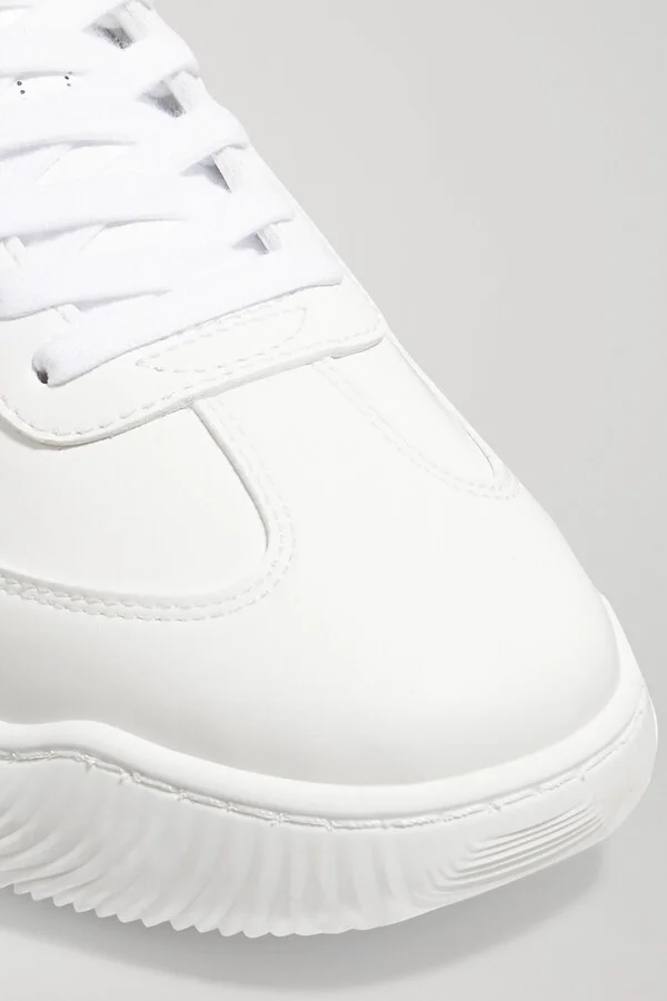 Stella McCartney - Loop Logo-embossed Vegetarian Leather Sneakers - White - Image 4