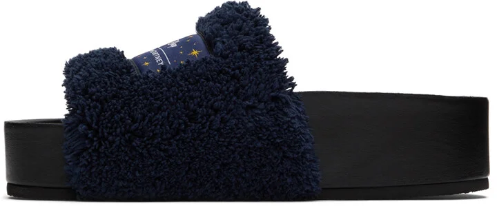 Stella McCartney Navy Fantasia Mickey Vesta Slides - Image 3