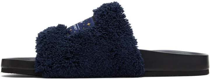 Stella McCartney Navy Fantasia Mickey Vesta Slides - Image 3
