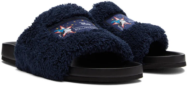 Stella McCartney Navy Fantasia Mickey Vesta Slides - Image 4