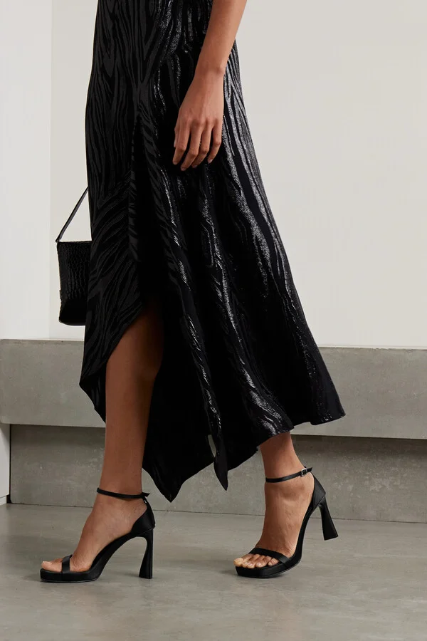 Stella McCartney - + Net Sustain Elsa Recycled-satin Sandals - Black - Image 2