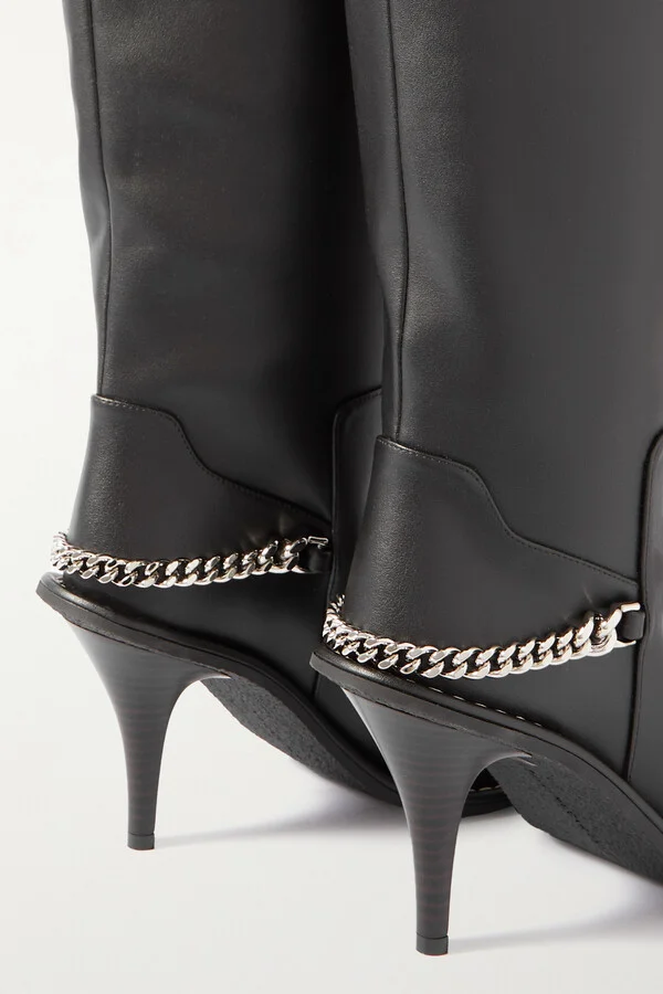 Stella McCartney - + Net Sustain Ryder Vegetarian Leather Knee Boots - Black - Image 4