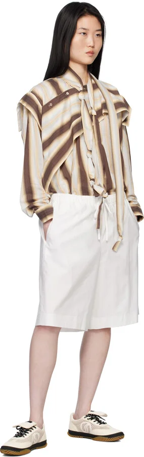 Stella McCartney Off-White & Beige S-Wave Sport Mesh Paneled Sneakers - Image 5
