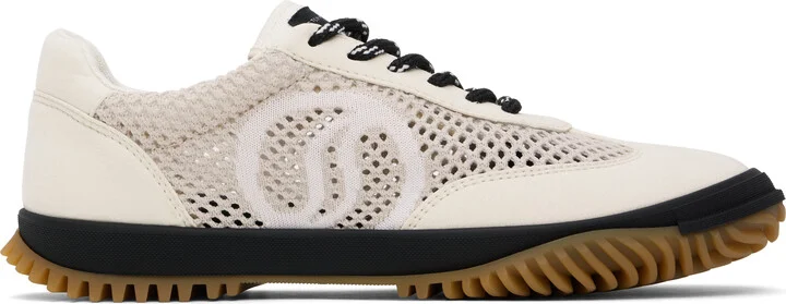 Stella McCartney Off-White & Beige S-Wave Sport Mesh Paneled Sneakers