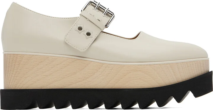 Stella McCartney Off-White Elyse Star-Studded Loafers