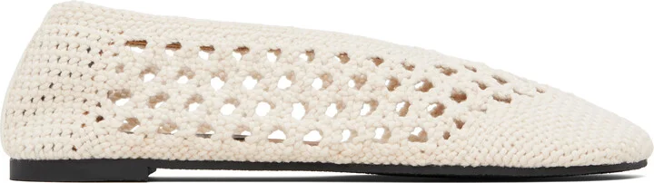 Stella McCartney Off-White Ryder Day Cotton Crochet Loafers