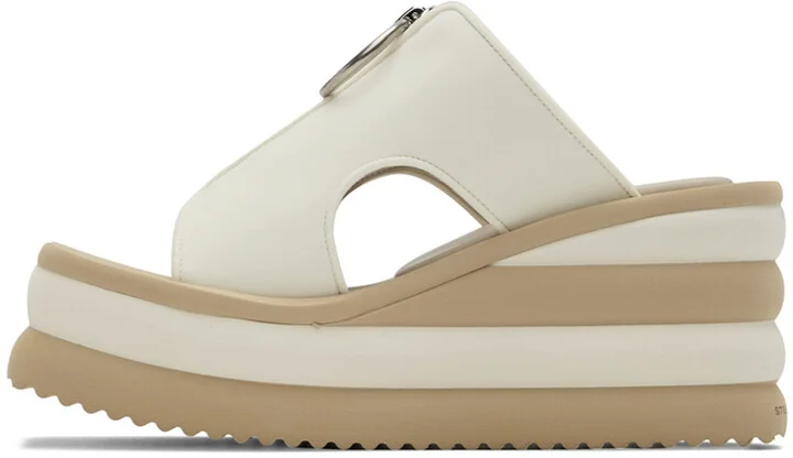 Stella McCartney Off-White Scuba Slide Sandals - Image 3