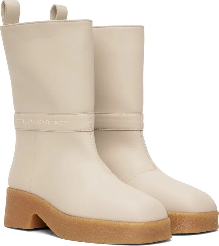 Stella McCartney Off-White Skyla Alter Sport Mat Boots - Image 4