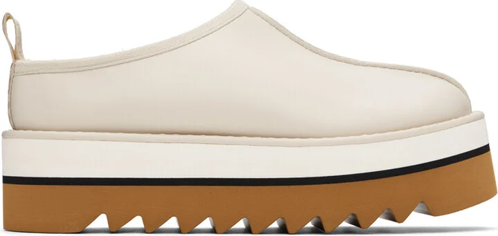 Stella McCartney Off-White Sneak-Elyse Platform Slippers