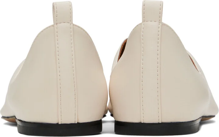 Stella McCartney Off-White Terra Laced Alter Mat Ballerina Flats - Image 2