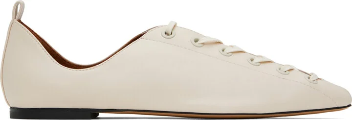 Stella McCartney Off-White Terra Laced Alter Mat Ballerina Flats