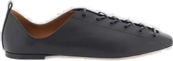 Stella McCartney Pointed Toe Lace-Up Loafers