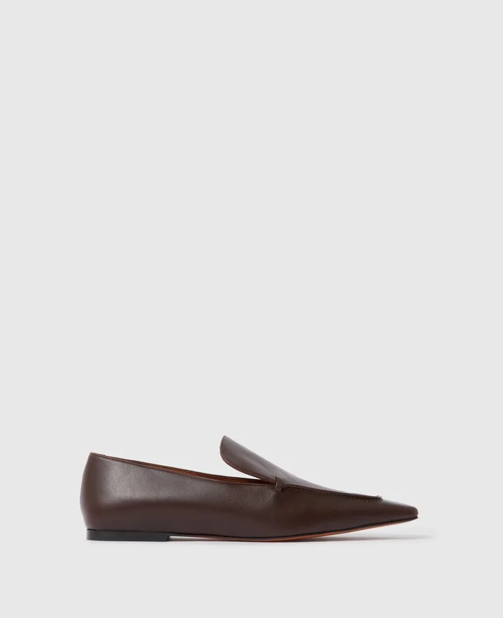 Stella McCartney - Pointed-Toe Slip-On Loafer, Woman, Moka, Size: 35