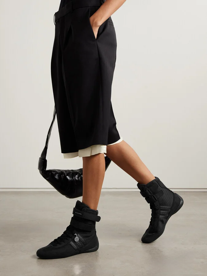 Stella McCartney - Rasant 2.0 Vegan And Mesh-trimmed Canvas High-top Sneakers - Black - Image 2