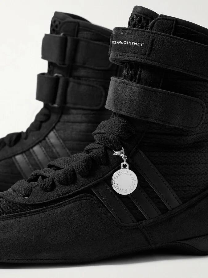 Stella McCartney - Rasant 2.0 Vegan And Mesh-trimmed Canvas High-top Sneakers - Black - Image 4
