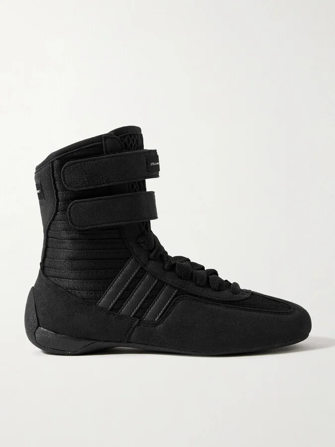 Stella McCartney - Rasant 2.0 Vegan And Mesh-trimmed Canvas High-top Sneakers - Black