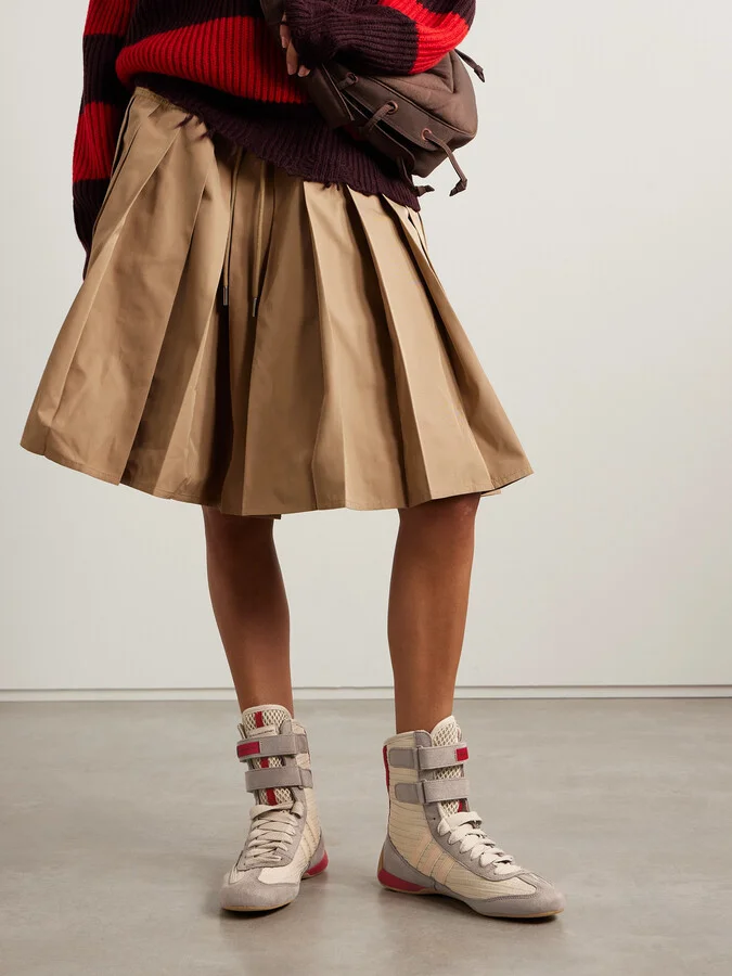 Stella McCartney - Rasant 2.0 Vegan And Mesh-trimmed Canvas High-top Sneakers - Neutrals - Image 2