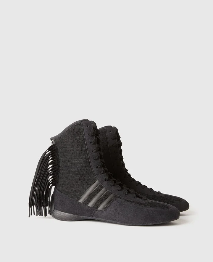 Stella McCartney - Rasant Fringe High-Top Sneakers, Woman, Black, Size: 4h - Image 2