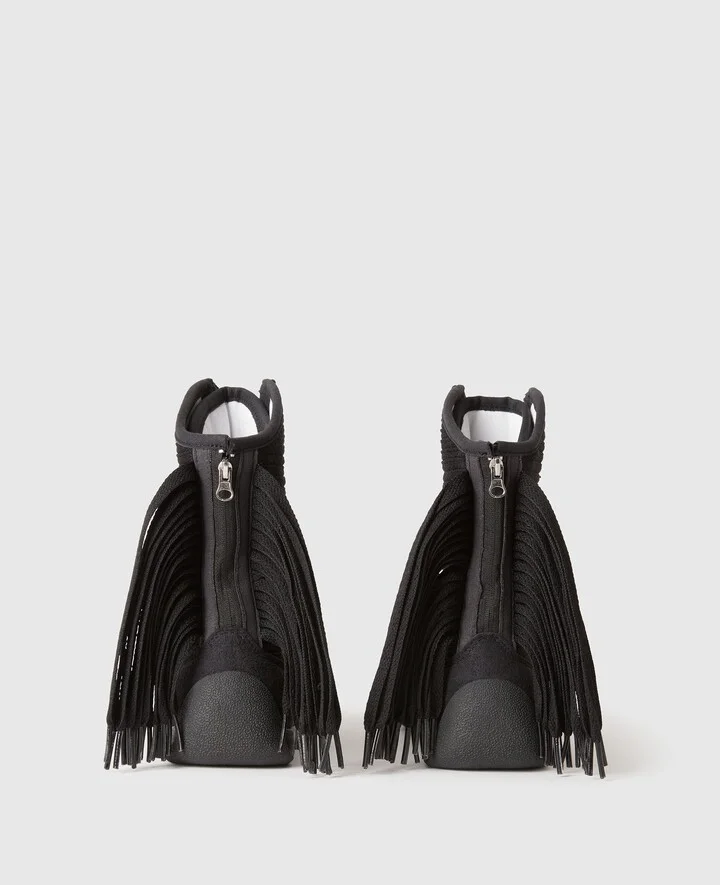 Stella McCartney - Rasant Fringe High-Top Sneakers, Woman, Black, Size: 4h - Image 3