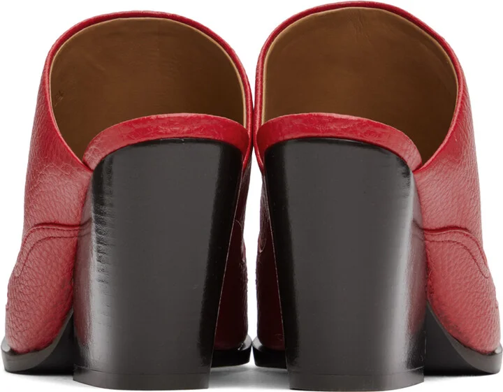 Stella McCartney Red Cowboy Cloudy Mules - Image 2
