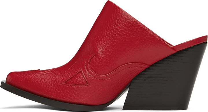 Stella McCartney Red Cowboy Cloudy Mules - Image 3