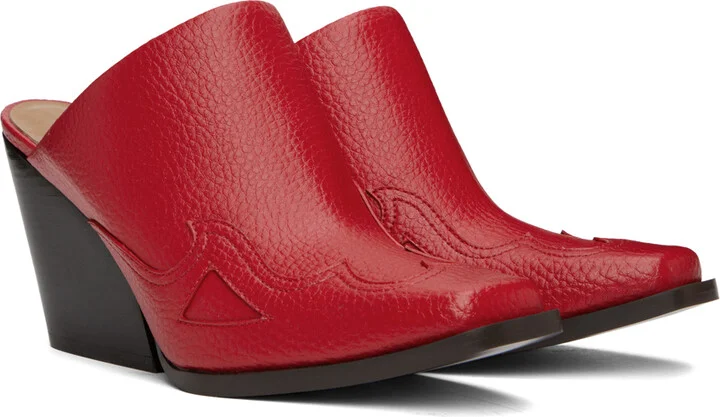 Stella McCartney Red Cowboy Cloudy Mules - Image 4