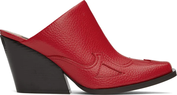 Stella McCartney Red Cowboy Cloudy Mules