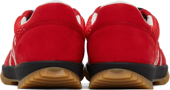 Stella McCartney Red S-Wave Sport Mesh Paneled Sneakers - Image 2