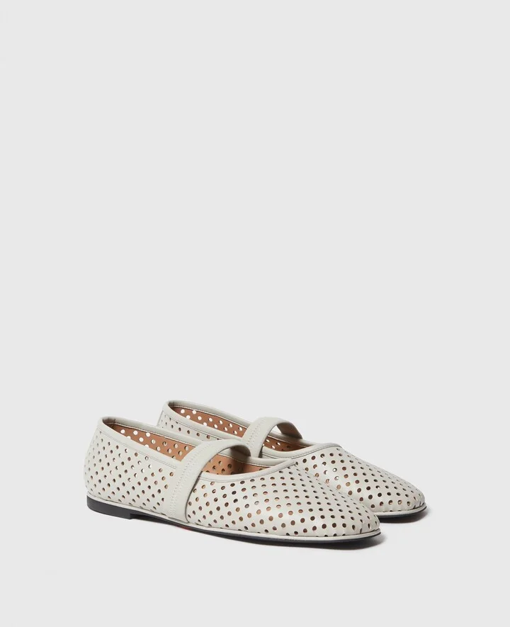 Stella McCartney - Ryder Perforated Ballet Flats, Woman, Black, Size: 36 - Image 5