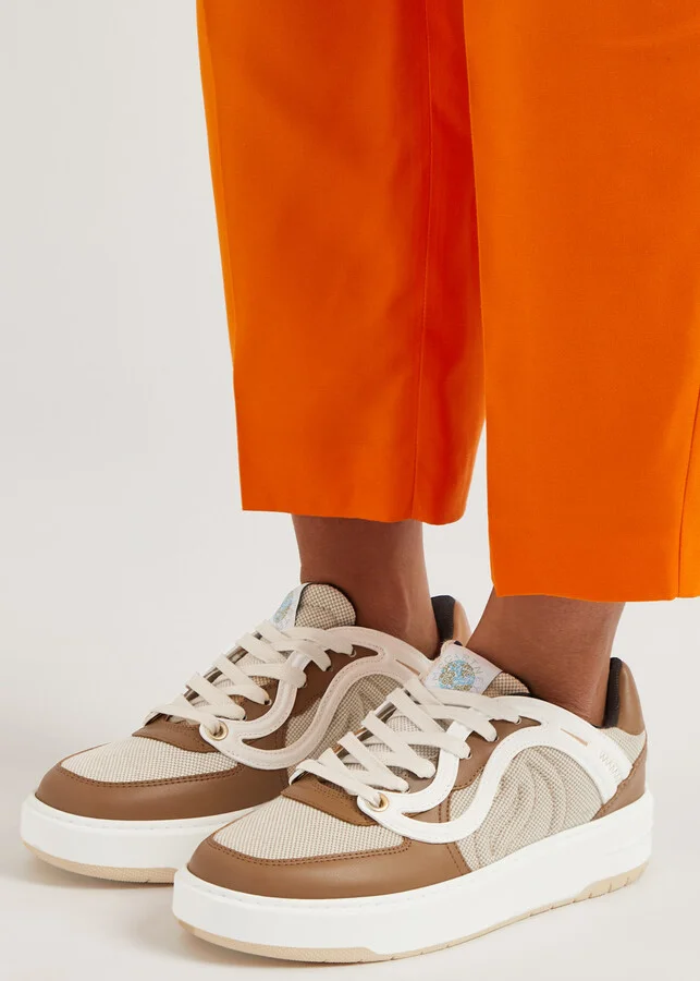Stella Mccartney S Wave 1 Panelled Canvas Sneakers - Image 5