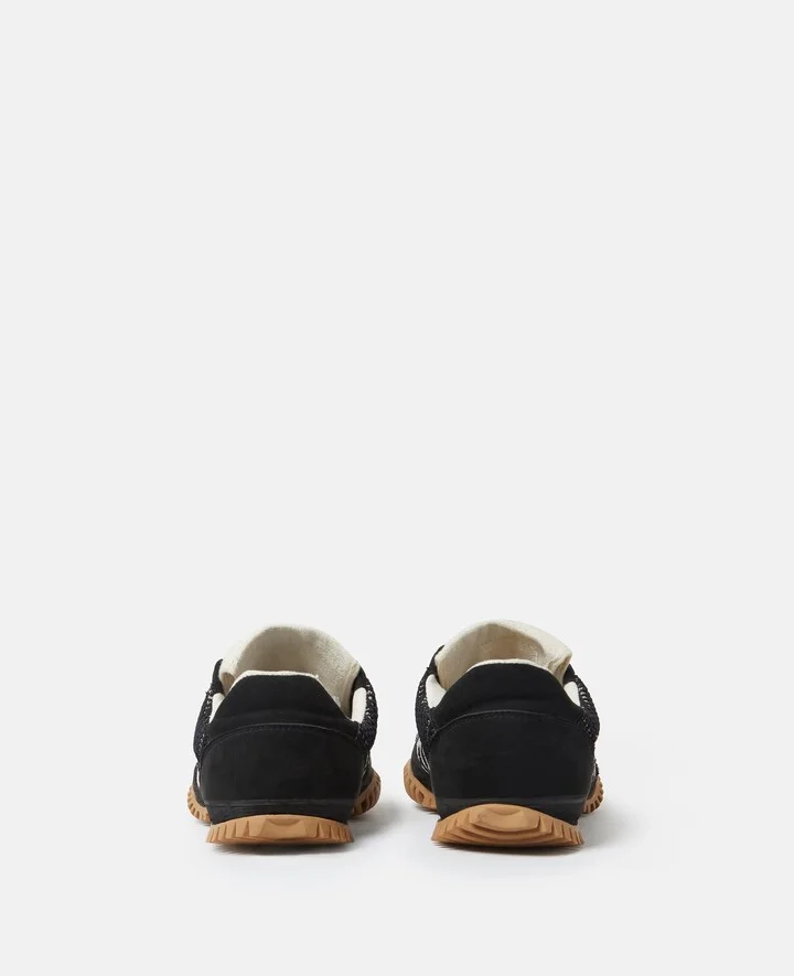 Stella McCartney - S-Wave Sport Mesh Paneled Sneakers, Woman, Midnight black, Size: 35 - Image 3