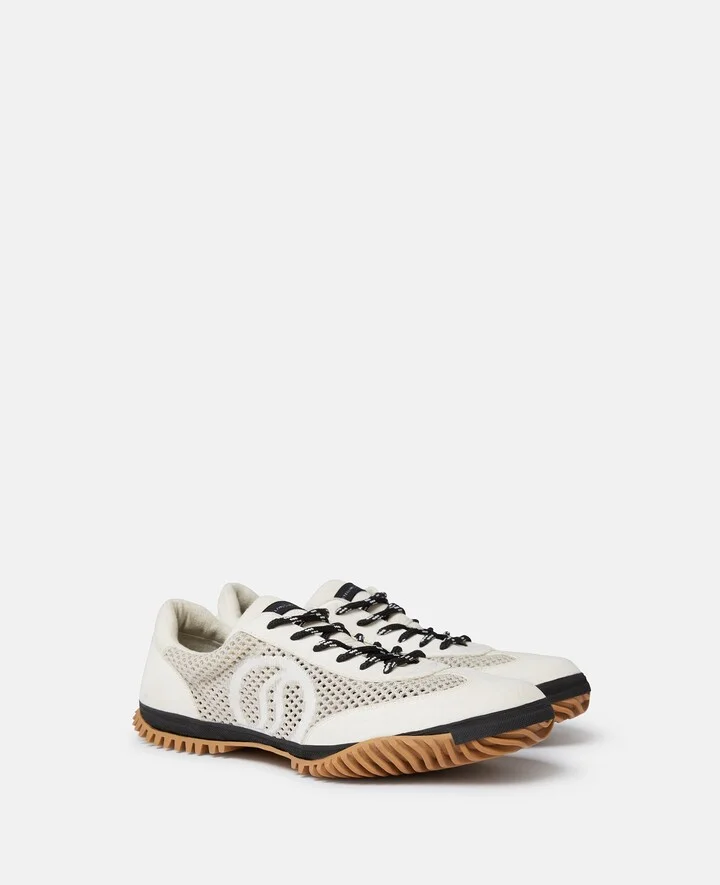 Stella McCartney - S-Wave Sport Mesh Paneled Sneakers, Woman, Midnight black, Size: 35 - Image 6