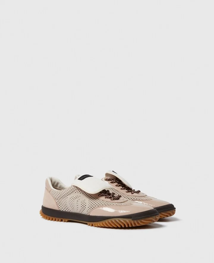 Stella McCartney - S-Wave Sport Mesh-Paneled Sneakers, Woman, Pink beige, Size: 35 - Image 2