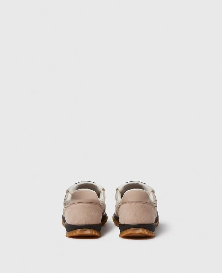 Stella McCartney - S-Wave Sport Mesh-Paneled Sneakers, Woman, Pink beige, Size: 35 - Image 3