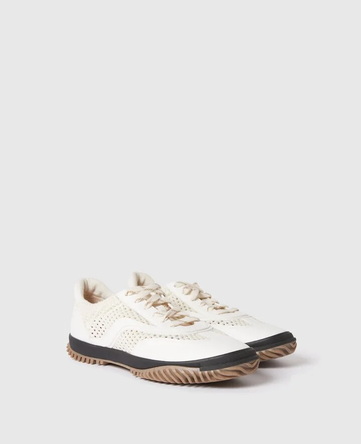 Stella McCartney - S-Wave Sport Mesh Paneled Sneakers, Woman, White, Size: 35 - Image 2