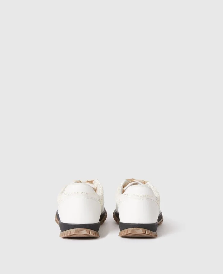 Stella McCartney - S-Wave Sport Mesh Paneled Sneakers, Woman, White, Size: 35 - Image 3