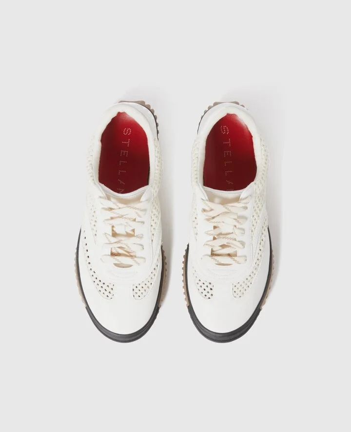 Stella McCartney - S-Wave Sport Mesh Paneled Sneakers, Woman, White, Size: 35 - Image 4